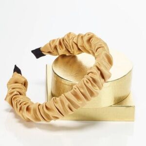 scunci Lot of 2 Satin Scrunchie Headband - Mustard